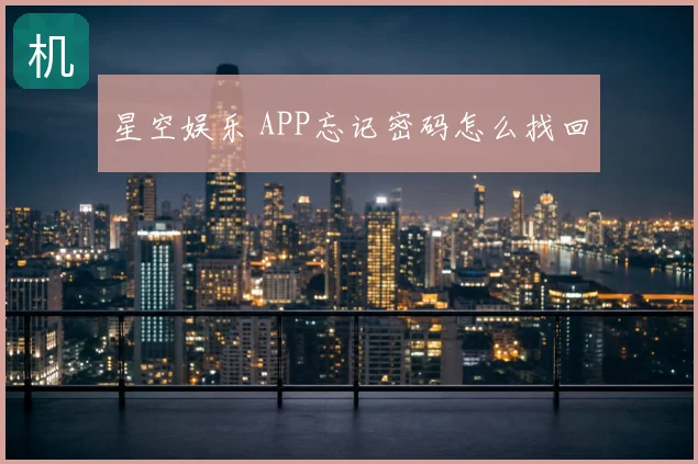星空娱乐 APP忘记密码怎么找回